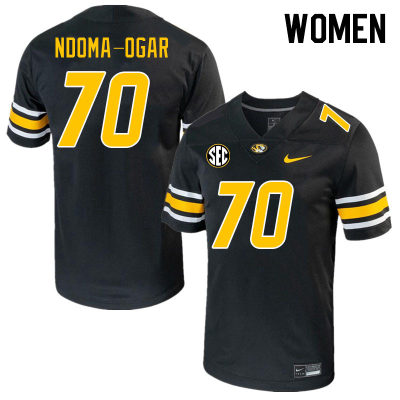 Women #70 EJ Ndoma-Ogar Missouri Tigers College 2023 Football Stitched Jerseys Sale-Black